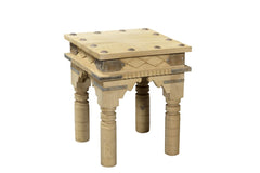 'Binita' Mango Wood Square Side Table