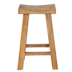 Recycled Elm Concave Stool 65cm seat height