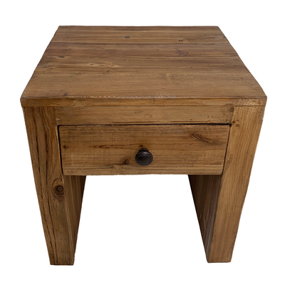 'Malick' Bedside Table, Natural Pine