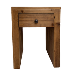 'Kani' Tall Bedside Table, Natural Pine