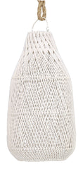 Timoci, Open Weave Rattan Pendant, White