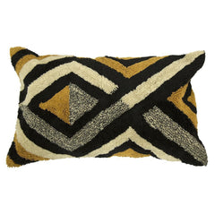 Black Rectangular Tribal Cushion