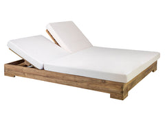 Banyu Teak Outdoor Double Sunbed, Natural