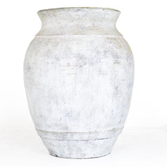 'Jabari' Terracotta Pot, Whitewashed